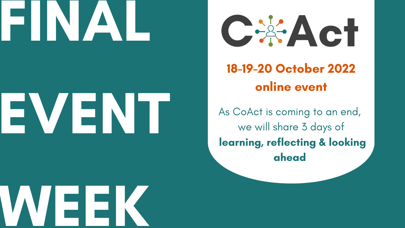 Broche final de CoAct: evento online sobre Ciencia Ciudadana Social